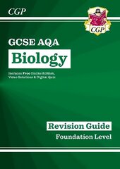 GCSE Biology AQA Revision Guide - Foundation includes Online Edition, Videos & Quizzes cena un informācija | Grāmatas pusaudžiem un jauniešiem | 220.lv