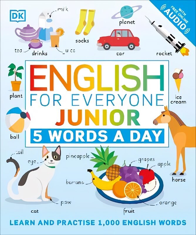 English for Everyone Junior 5 Words a Day: Learn and Practise 1,000 English Words цена и информация | Grāmatas pusaudžiem un jauniešiem | 220.lv