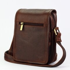 Мужская сумочка из натуральной кожи Money Kepper, коричневая цена и информация | Мужские сумки | 220.lv