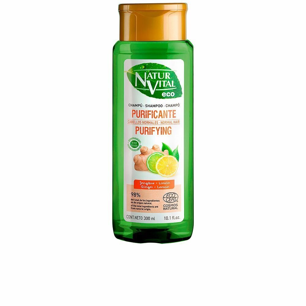 Attīrošs šampūns Naturvital Eco Citrona Ingvers (300 ml) цена и информация | Šampūni | 220.lv