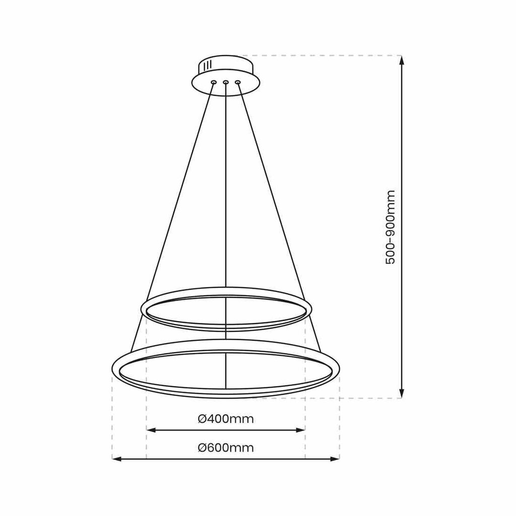 Piekaramā lampa Milagro ROTONDA CHROME 51W LED цена и информация | Lustras | 220.lv