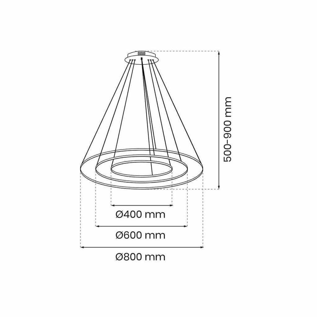 Piekaramā lampa Milagro ROTONDA GOLD 93W LED cena un informācija | Piekaramās lampas | 220.lv