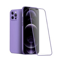 Apvalks ar 9H aizsargstikls priekš iPhone 13 Pro Max (6,7″) – Violets цена и информация | Чехлы для телефонов | 220.lv