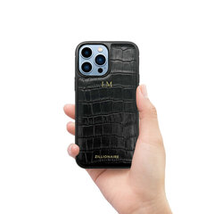 Zillionaire Croco Embossed Matte кожаный чехол для iPhone 13 Pro Max (6,7″) — Черный цена и информация | Чехлы для телефонов | 220.lv