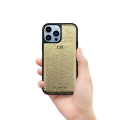 Zillionaire Pebbled кожаный чехол для iPhone 13 Pro Max (6,7″) — Золотой цена и информация | Чехлы для телефонов | 220.lv