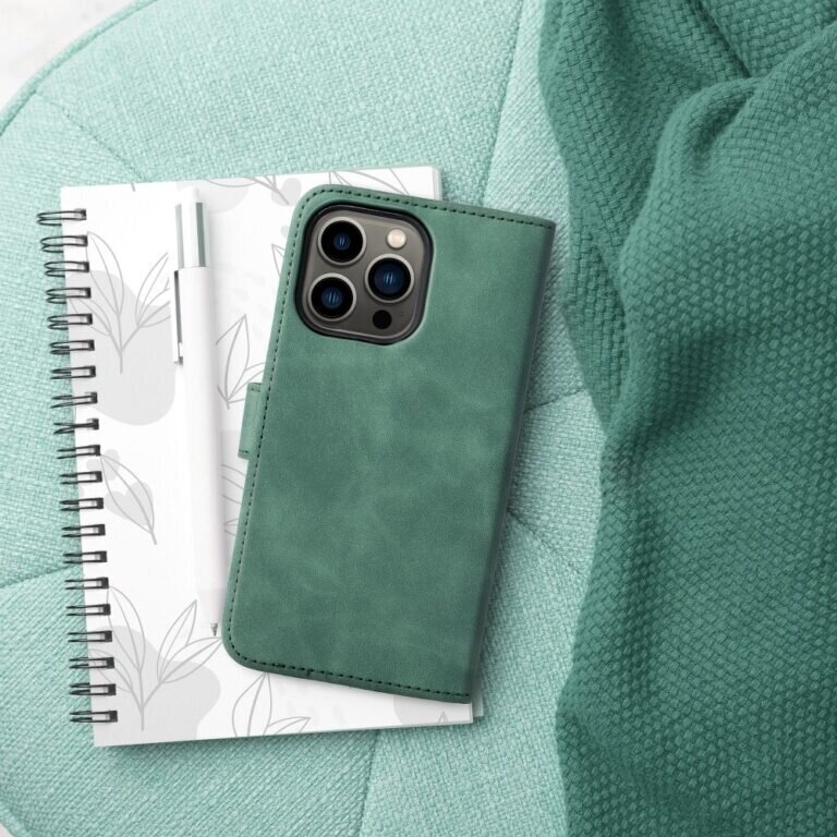 Forcell TENDER folio apvalks priekš iPhone 13 Pro Max (6.7″) – Zaļš цена и информация | Telefonu vāciņi, maciņi | 220.lv