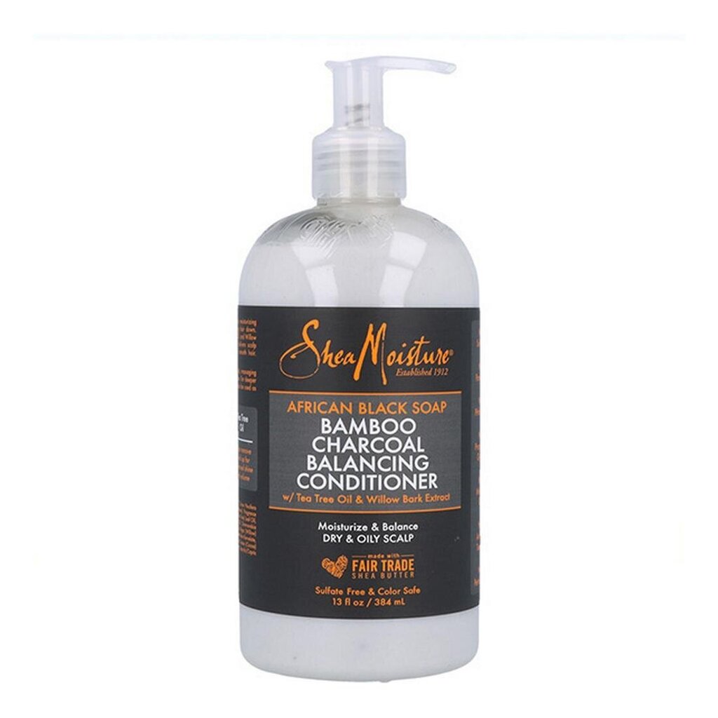 Kondicionieris African Black Soap Bamboo Charcoal Shea Moisture (384 ml) cena un informācija | Matu kondicionieri, balzāmi | 220.lv