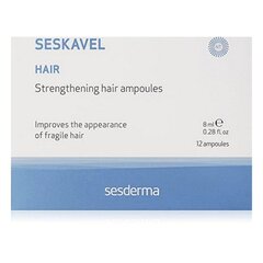 Ampulas pret matu izkrišanu Seskavel Growth Sesderma (12 x 8 ml) цена и информация | Средства для укрепления волос | 220.lv