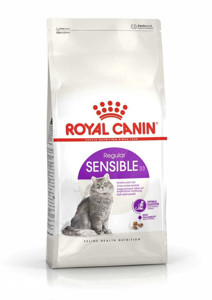 Sausa barība kaķiem Royal Canin Sensible 4 kg цена и информация | Sausā barība kaķiem | 220.lv