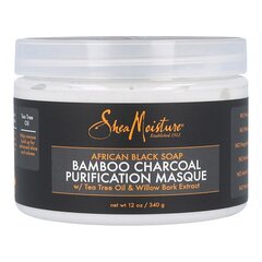 Matu maska African Black Soap Bamboo Charcoal Shea Moisture (340 g) cena un informācija | Kosmētika matu stiprināšanai | 220.lv