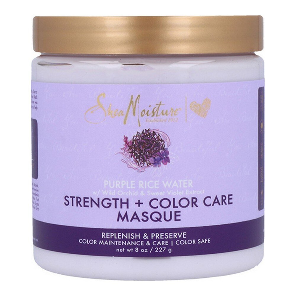 Matu maska Purple Rice Water Shea Moisture (227 g) cena un informācija | Kosmētika matu stiprināšanai | 220.lv