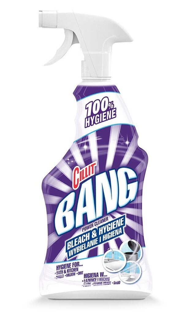 Tīrīšanas līdzeklis Cillit Bang Power Cleaner Bleach & Hygiene, 750 ml cena un informācija | Tīrīšanas līdzekļi | 220.lv