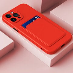 CARD apvalks priekš iPhone 13 Pro (6,1″) – Sarkans cena un informācija | Telefonu vāciņi, maciņi | 220.lv