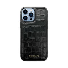 Zillionaire Croco Embossed Matte кожаный чехол для iPhone 13 (6,1″) — Черный цена и информация | Чехлы для телефонов | 220.lv