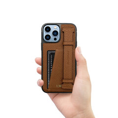 ZILLIONAIRE iPhone 13 (6,1″) Pebbled Finger Pocket ādas apvalks – Brūns cena un informācija | Telefonu vāciņi, maciņi | 220.lv