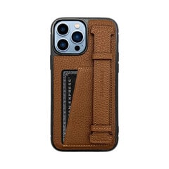 ZILLIONAIRE iPhone 13 (6,1″) Pebbled Finger Pocket ādas apvalks – Brūns cena un informācija | Telefonu vāciņi, maciņi | 220.lv