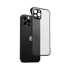 Bezrāmju caurspīdīgs apvalks priekš iPhone 13 (6,1″) – Melns цена и информация | Чехлы для телефонов | 220.lv