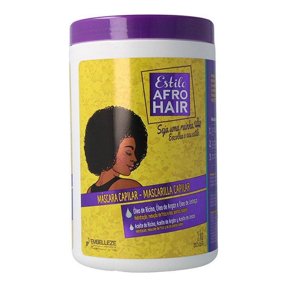 Matu maska Afro Hair Novex (1000 ml) cena un informācija | Matu uzlabošanai | 220.lv