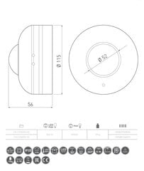 Датчик движения ВОМ CR-3 черный CR-CR3000-10 цена и информация | Датчики | 220.lv