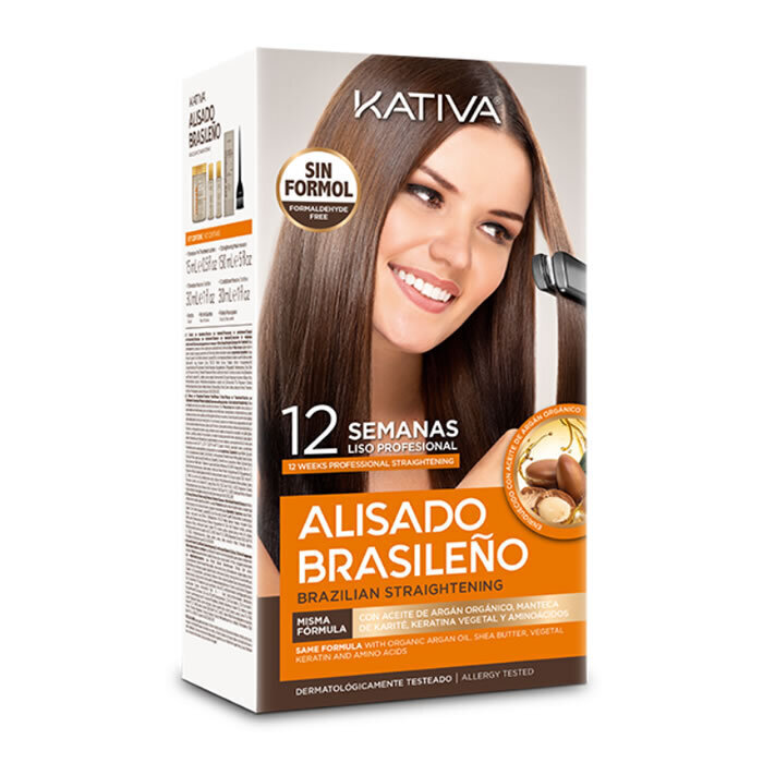 Brazīļu matu taisnošanas komplekts Kativa (4 gab.) cena un informācija | Matu uzlabošanai | 220.lv