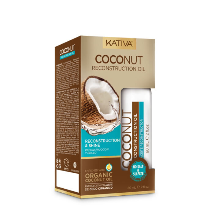 Pilnīgi atjaunojoša eļļa Coconut Kativa (60 ml) cena un informācija | Matu uzlabošanai | 220.lv