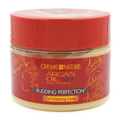 Modelējošs krēms Argan Oil Pudding Perfection Creme Of Nature Pudding Perfection (340 ml) (326 g) cena un informācija | Matu veidošanas līdzekļi | 220.lv