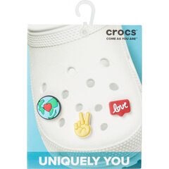 Crocs™ Crocs Peace and love 3 pack G0729400-MU цена и информация | Детские резиновые сабо | 220.lv