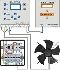 Расширение мощности для контроллеров вентиляции Eletor SC-PE16 16A 0-10В, 4-20мА, CAN цена и информация | Аксессуары для вентиляционного оборудования | 220.lv