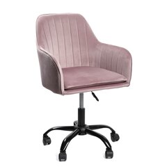 TEILL velūra grozāmais krēsls rozā 55x54,5x80-90cm цена и информация | Офисные кресла | 220.lv