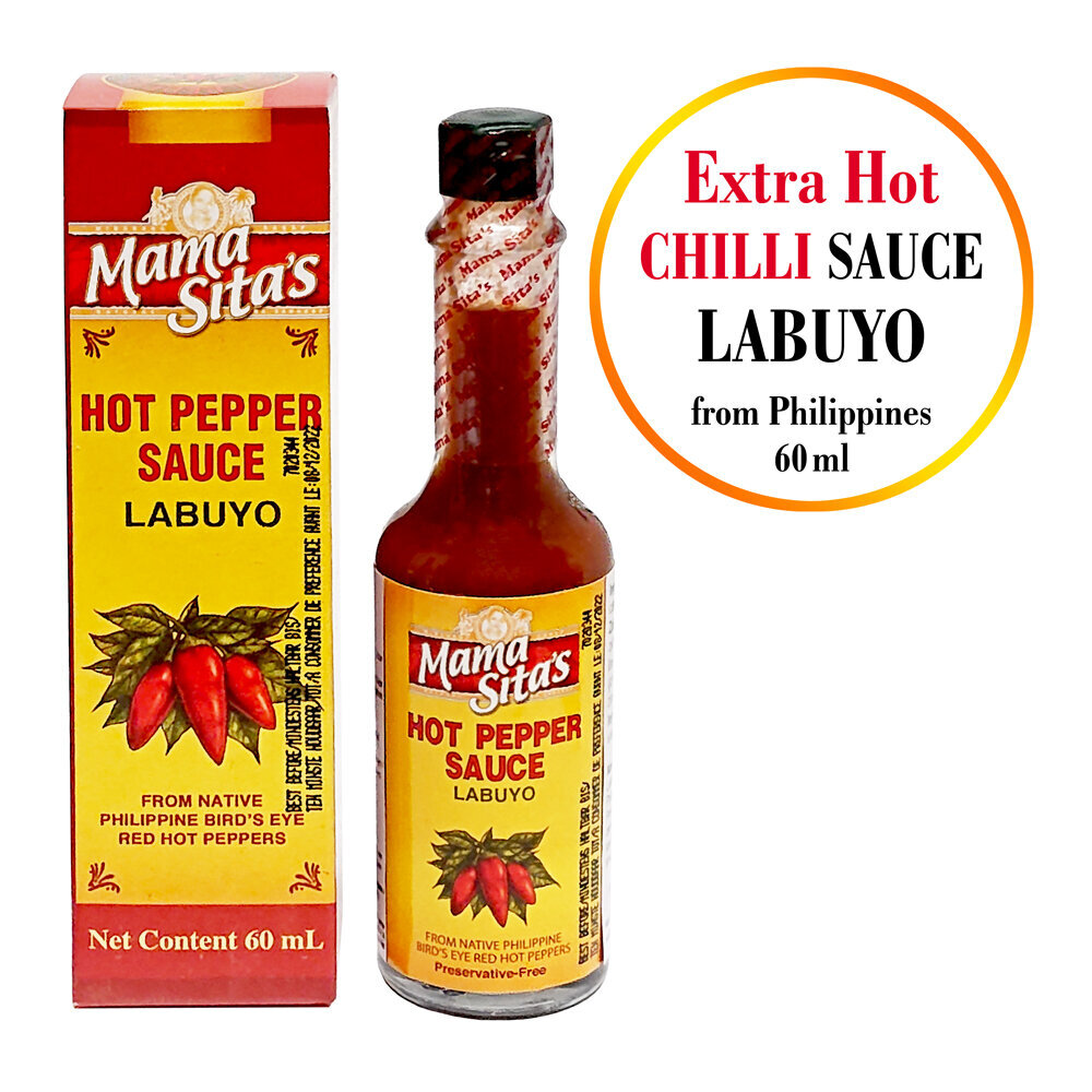 Asā (ekstra) piparu mērce Labuyo - Hot Pepper Sauce - LABUYO, Mama Sitas Brand, 60ml. цена и информация | Mērces | 220.lv