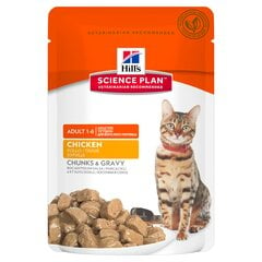 Hill's гуляш с курицей Science Plan Adult 1-6 Optimal Care, 12x85 g цена и информация | Консервы для котов | 220.lv