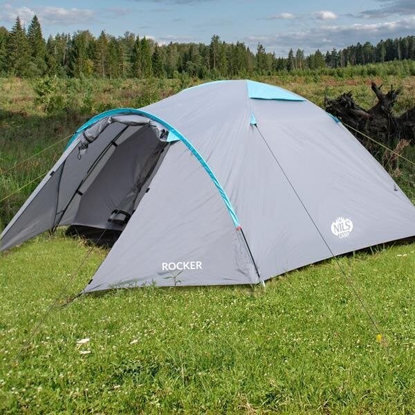 Telts NC6013 CAMPING TENT ROCKER NILS CAMP (3 personām) cena un informācija | Teltis | 220.lv