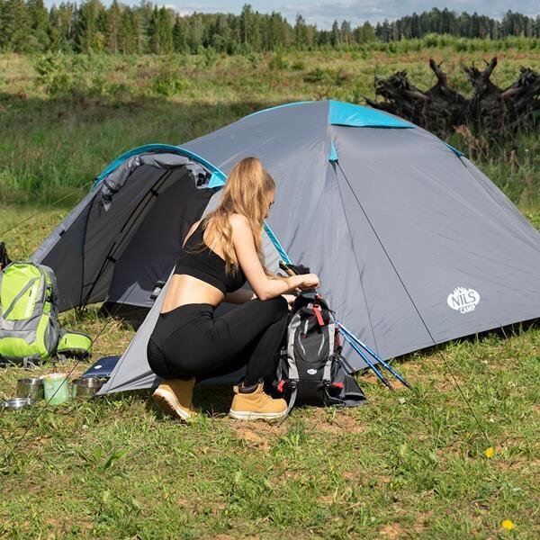 Telts NC6013 CAMPING TENT ROCKER NILS CAMP (3 personām) cena un informācija | Teltis | 220.lv