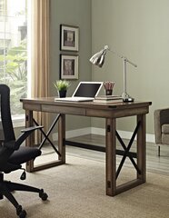 Письменный стол Dorel Home Veneer, коричневый цена и информация | Компьютерные, письменные столы | 220.lv