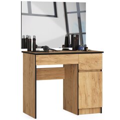 Tualetes galdiņš ar spoguli 90x60 cm, Craft ozola krāsa cena un informācija | Kosmētikas galdiņi | 220.lv