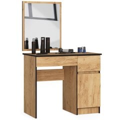 Tualetes galdiņš ar spoguli 50x60 cm, Craft ozola krāsa cena un informācija | Kosmētikas galdiņi | 220.lv