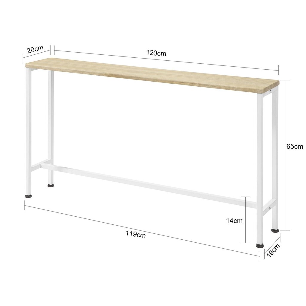 Antīks konsoles galds,120 x 65 x 20 cm cena un informācija | Konsoles galdiņi | 220.lv