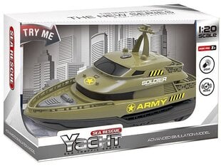 Моторная лодка со звуком и светом Армия, 3+ цена и информация | Игрушки для мальчиков | 220.lv