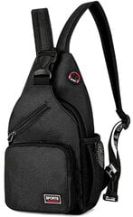 Маленький спортивный рюкзак, сумка мужская T108, черный цена и информация | Мужские сумки | 220.lv
