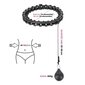 Vingrošanas aplis HHW01 BLACK HULA HOOP WITH WEIGHT HMS cena un informācija | Vingrošanas riņķi un nūjas | 220.lv