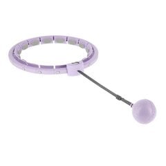 Vingrošanas aplis HHW09 VIOLET HULA HOOP WITH WEIGHT + COUNTER HMS cena un informācija | Vingrošanas riņķi un nūjas | 220.lv