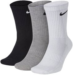 Мужские носки Nike U NK Everyday Ltwt Crew White Grey Black SX7676 964, 3 пары цена и информация | Мужские носки | 220.lv