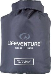Guļammaisa ieliktnis Lifeventure Silk, pelēks cena un informācija | Guļammaisi | 220.lv