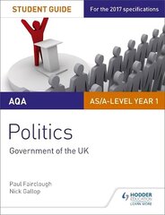 AQA AS/A-level Politics Student Guide 1: Government of the UK cena un informācija | Sociālo zinātņu grāmatas | 220.lv