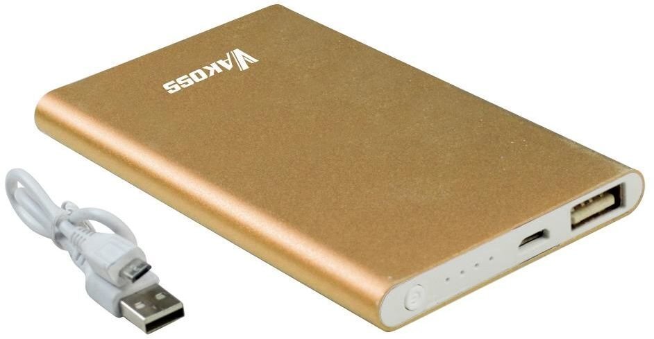 Vakoss TP-2574G Gold Power Bank lādētājs 5000mAh cena un informācija | Lādētāji-akumulatori (Power bank) | 220.lv