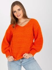Sieviešu oranžs klasisks džemperis cena un informācija | Sieviešu džemperi | 220.lv