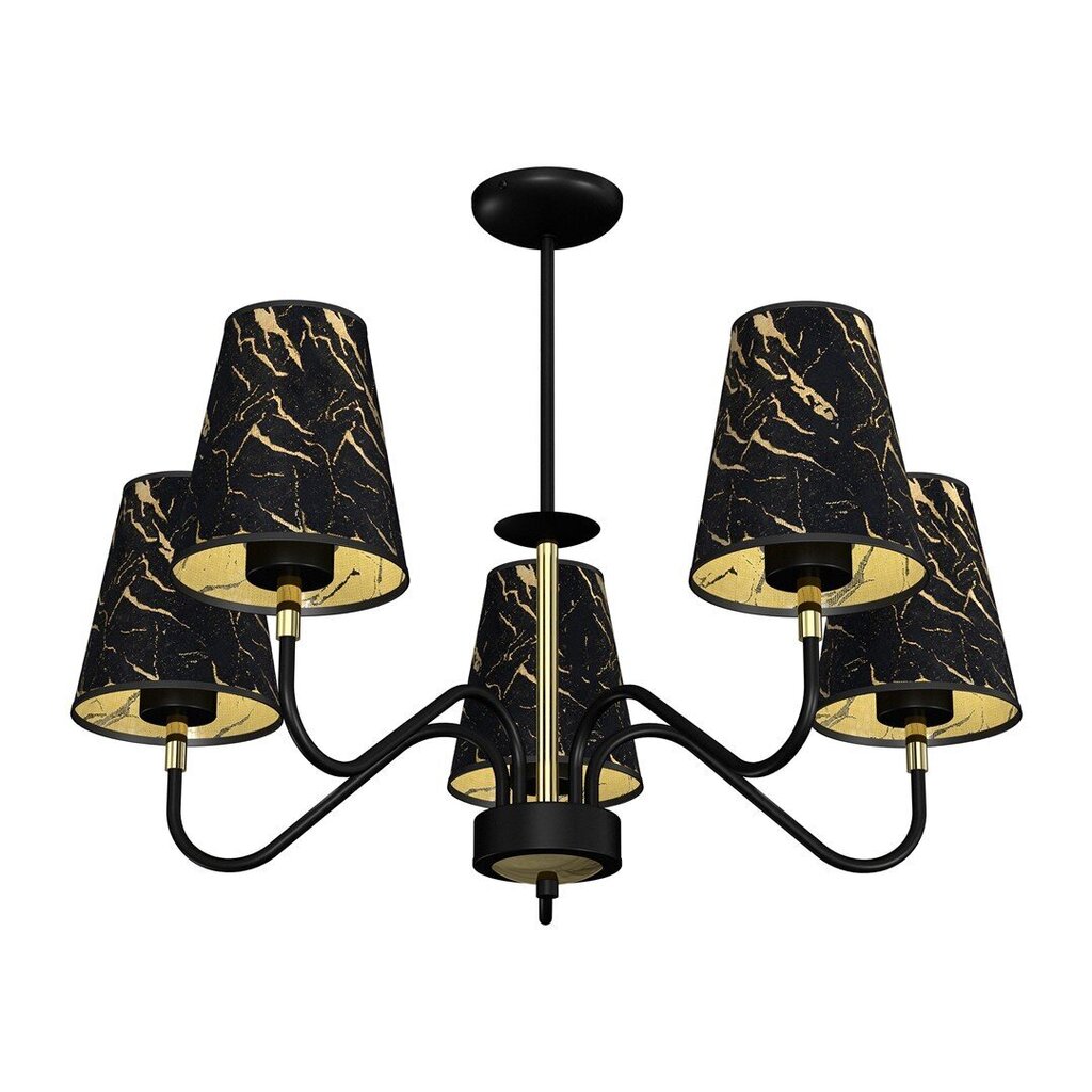 Piekaramā lampa Milagro HERMES Black/Gold 5xE27 цена и информация | Lustras | 220.lv