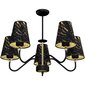 Piekaramā lampa Milagro HERMES Black/Gold 5xE27 cena un informācija | Lustras | 220.lv