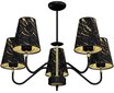 Piekaramā lampa Milagro HERMES Black/Gold 5xE27 цена и информация | Lustras | 220.lv