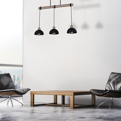 Piekaramā lampa Milagro ERIK Sawn black/Patinated wood 3XE27 cena un informācija | Piekaramās lampas | 220.lv